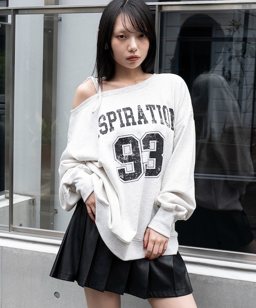 2WAYグラフィックワンショルBIGスウェット