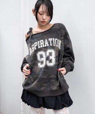 2WAYグラフィックワンショルBIGスウェット