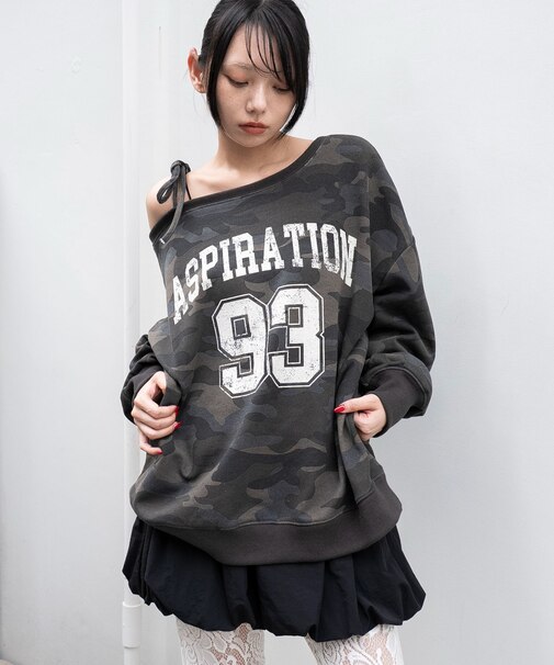 2WAYグラフィックワンショルBIGスウェット