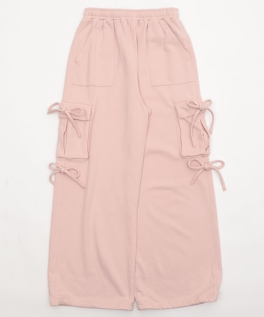 リボンカーゴスウェットパンツ