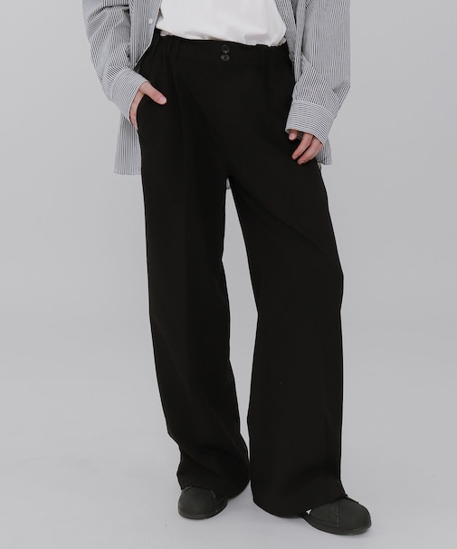 ローライズバギーフレアスラックス