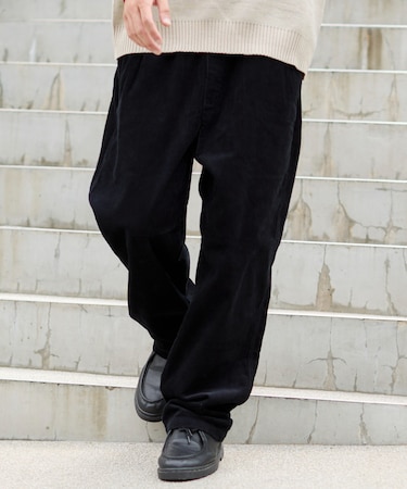 コーデュロイイージーストレートパンツ