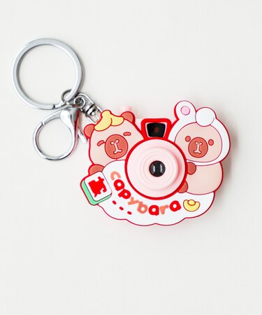 カラフルカピバラトイカメラキーホルダー