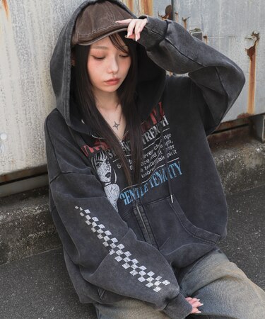 パウダーブリーチグラフィックZIPパーカー