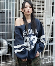 2WAYグラフィックワンショルBIGニット