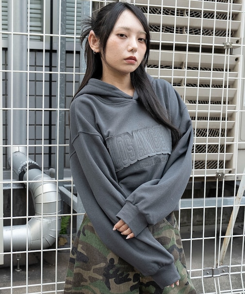 グラフィックショートパーカー