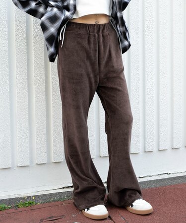 ベロアフレアパンツ