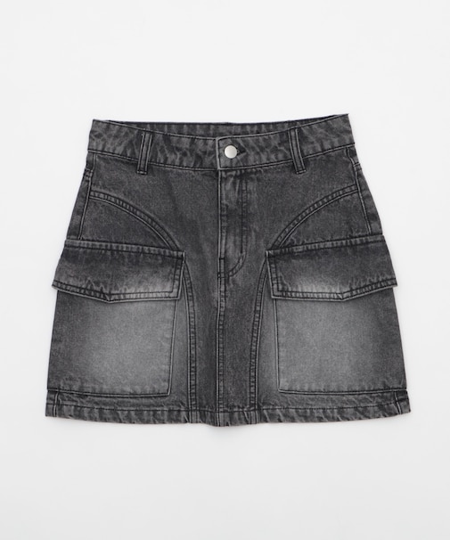 ヴィンテージウォッシュカーゴミニスカート