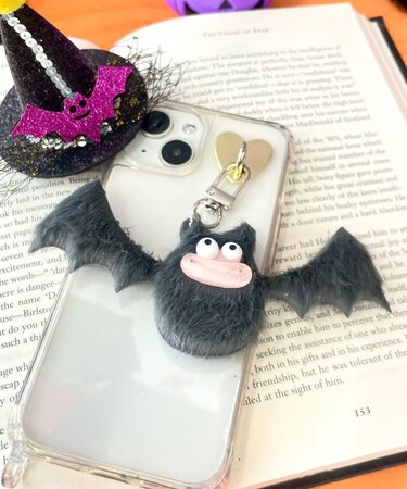 ミニハピハピコウモリモンスターぬいぐるみキーホルダー