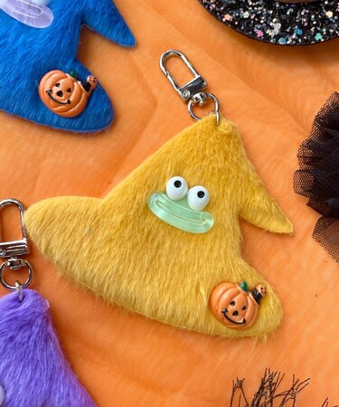 ミニトリックボウシモンスターぬいぐるみキーホルダー