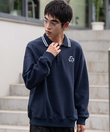 モチーフロゴポロスウェット