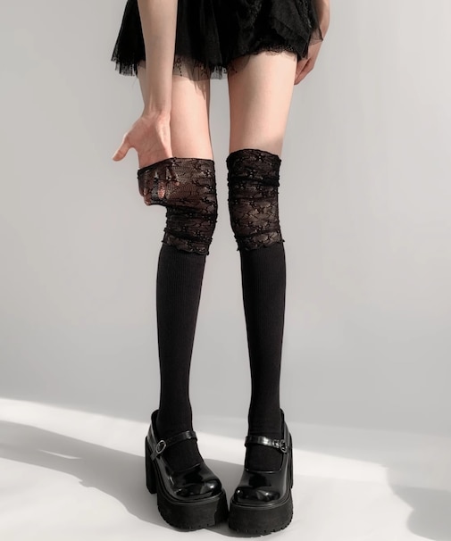 レース切替ハイソックス