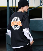 アクセ付きアンサンブルグラフィックT(LS)