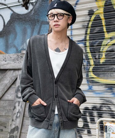 ケミカルスウェットカーディガン