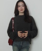 シャギーニットプルオーバー