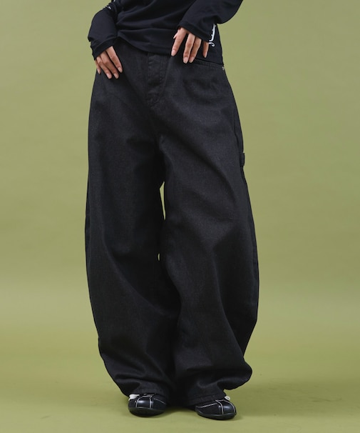 レオパクロスパッチスタッズデニム