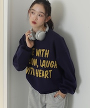 レタリングニットプルオーバー