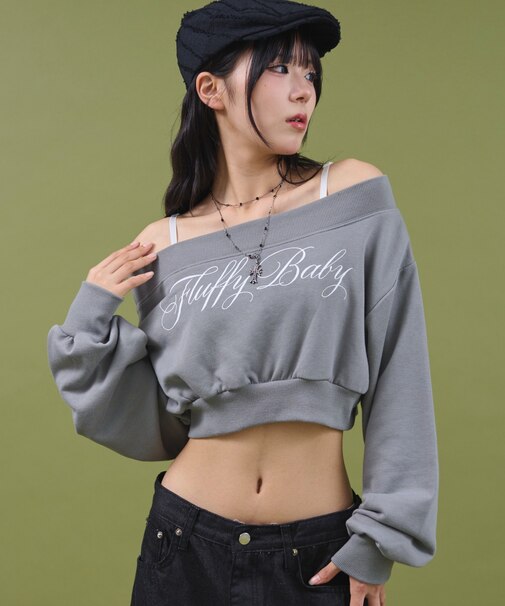 ワイドショルダーロゴスウェット