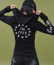 キーネックロゴデザインフーディー