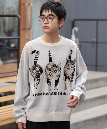 アニマルジャガードニットプルオーバー