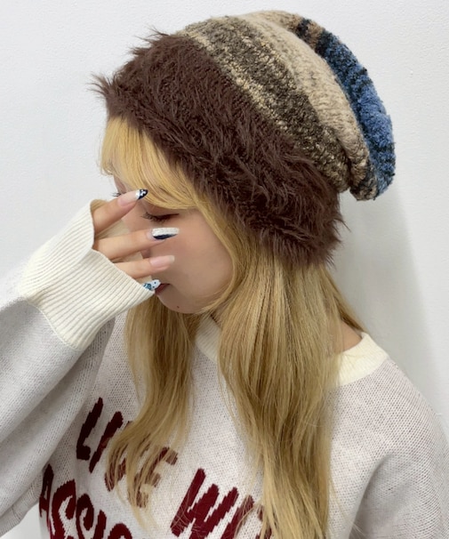 シャギーボーダーニットワッチ