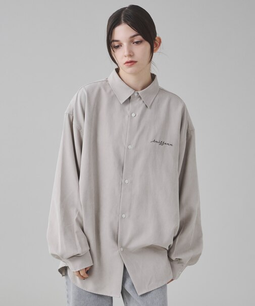 フィブリルワンポイントBIGシャツ(LS)
