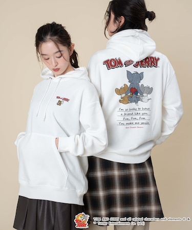 TOMandJERRYグラフィックプルオーバー