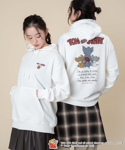 TOMandJERRYグラフィックプルオーバー