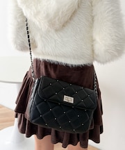 キルティングフラップチェーンショルダー