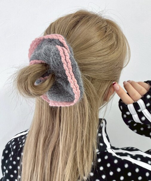 Lパイピングニットシュシュ