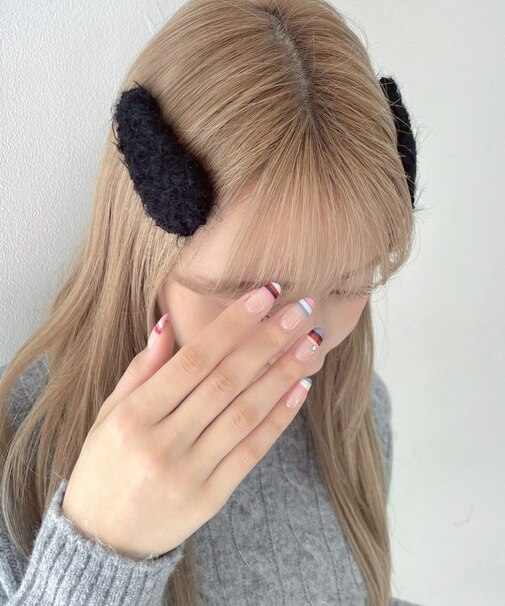 L2Pツイードニットパッチンピン