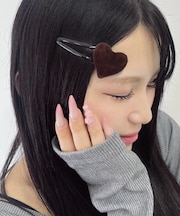 Lベロアハートパッチンピン