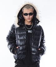 2WAYシャイニーパファーフーディー