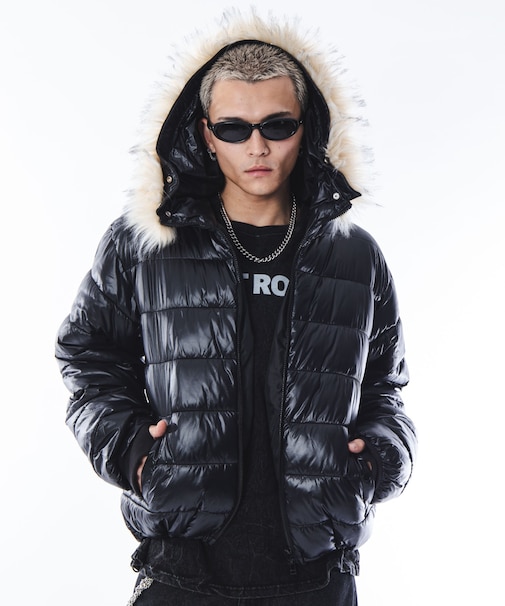 2WAYシャイニーパファーフーディー