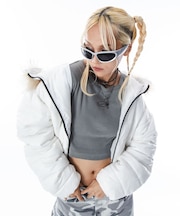 2WAYシャイニーパファーフーディー