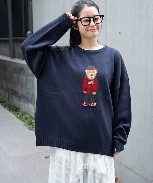 ジャガードアニマルプルオーバー