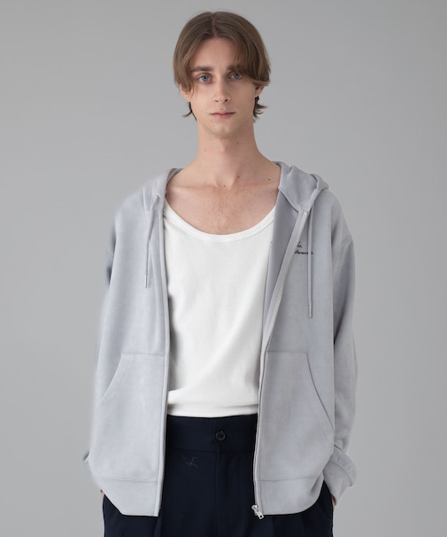 フェイクスウェードZIPパーカー