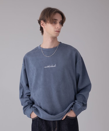 アクセ付きフェイクスウェードプルオーバー