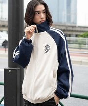 フェイクスウェードトラックジャケット