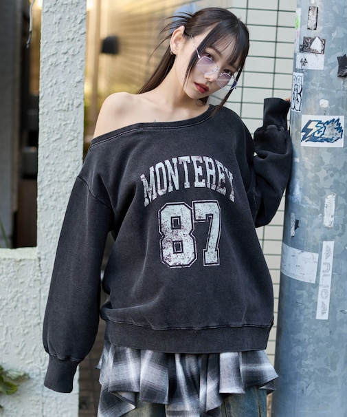 裏起毛2WAYグラフィックワンショルBIGスウェット