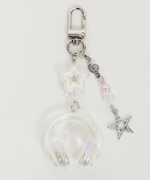 オーロラクリアヘッドホンキーホルダー