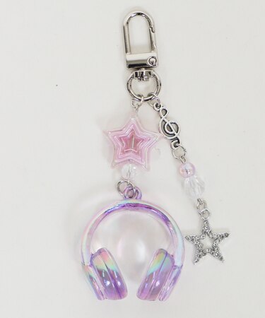 オーロラクリアヘッドホンキーホルダー