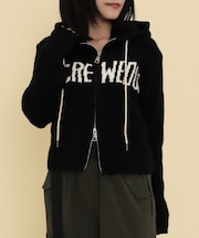 ロゴZIPニットパーカー