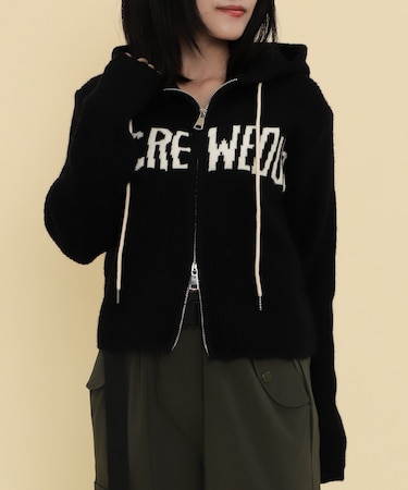 ロゴZIPニットパーカー