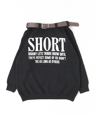 ベルトオフショルロゴニット