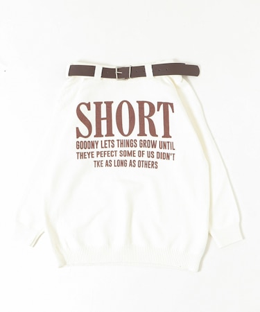 ベルトオフショルロゴニット