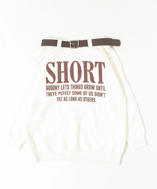 ベルトオフショルロゴニット