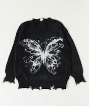 バタフライダメージニット