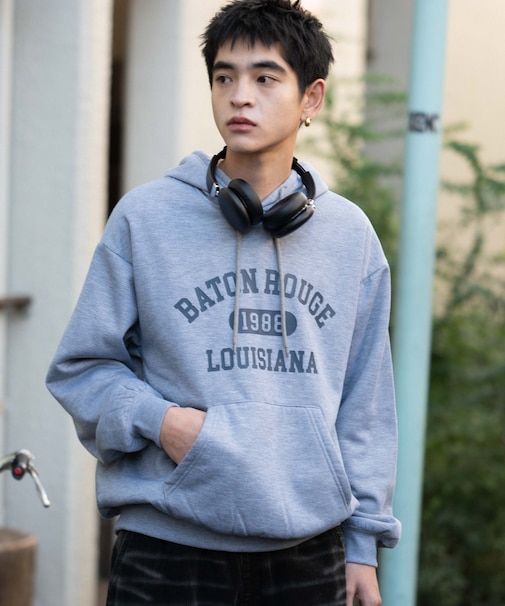 カレッジロゴボアパーカー