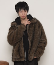 フェイクファーZIPブルゾン